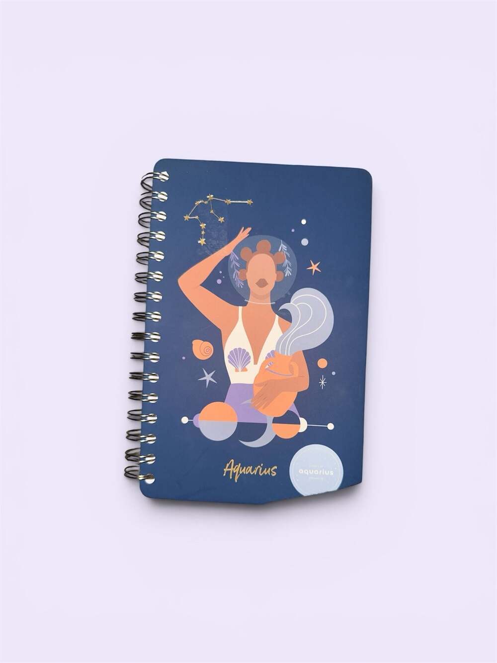 Aquarius Zodiac Spiral Bound Notebook